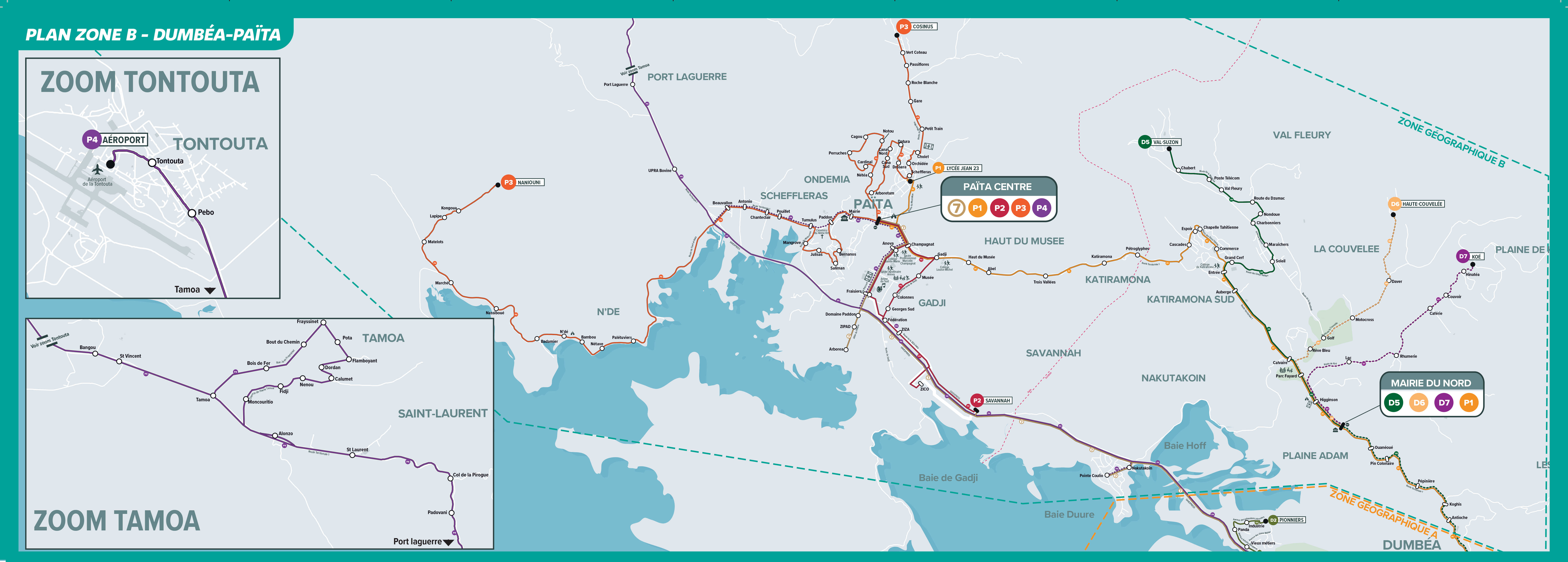 Plan des abribus — zone plan b