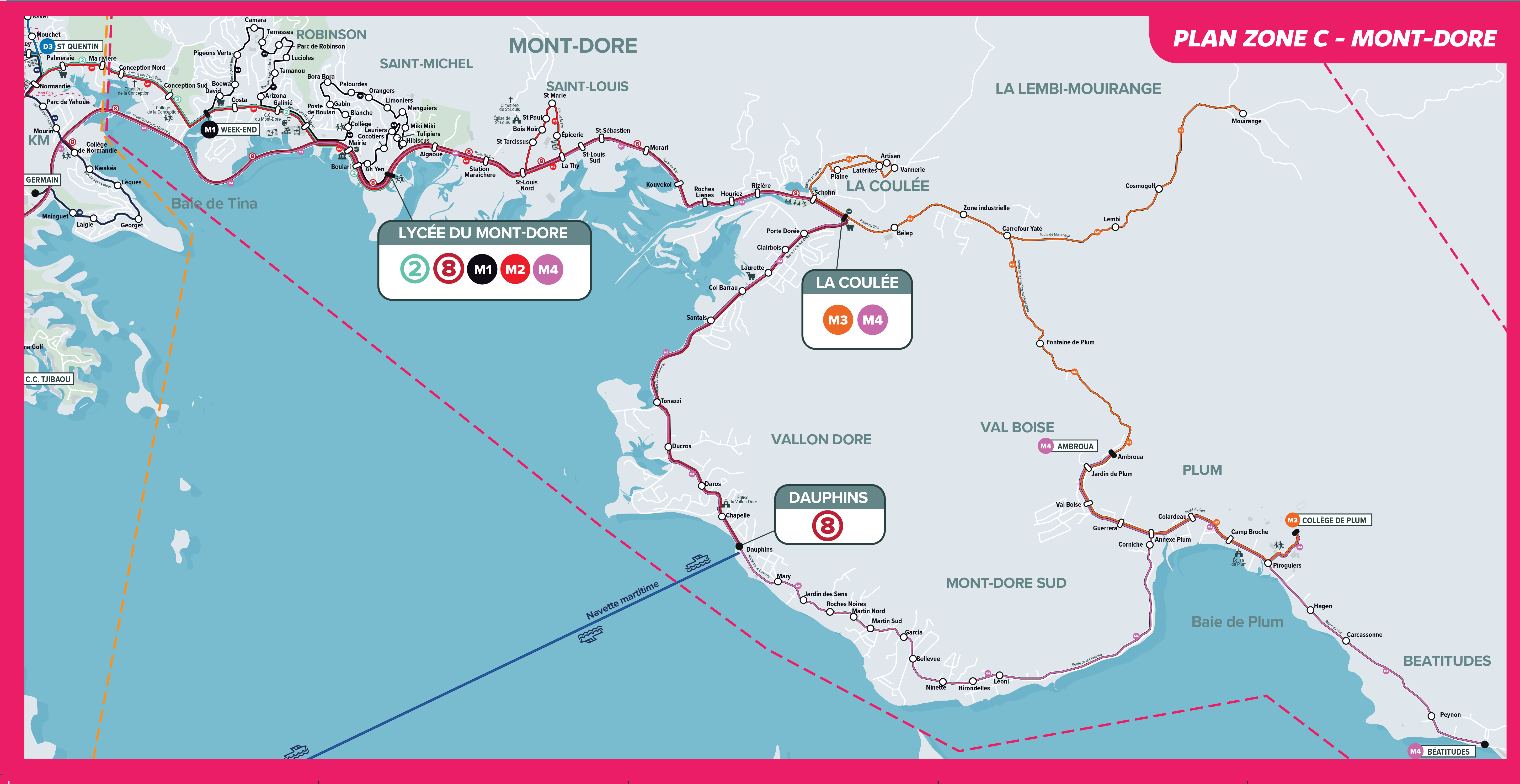 Plan des abribus — zone plan c