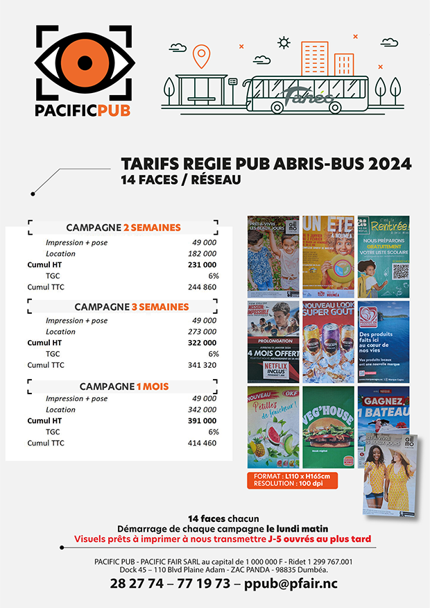 Tarifs des abribus